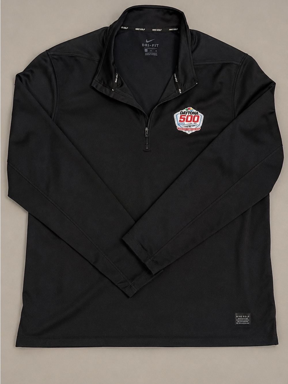 Nike Golf Daytona 500 2019 NASCAR Dri-FIT Quarter Zip Pullover XL